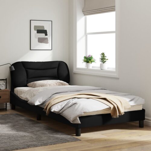 Bed Frame "Hvar" Black 107x203cm King Single Fabric - Image 3