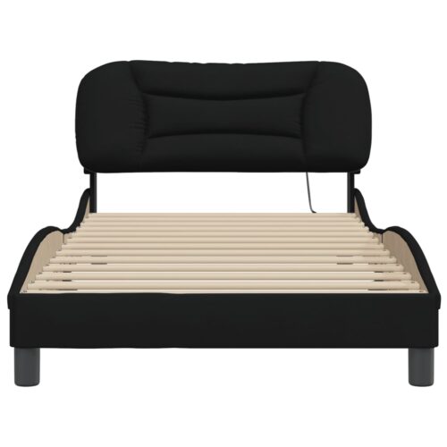 Bed Frame "Hvar" Black 107x203cm King Single Fabric - Image 4