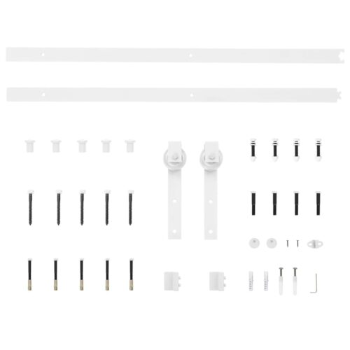 Sliding Barn Door Hardware Track Set Bedroom Closet 100x210cm Solid Pine Wood - Image 10