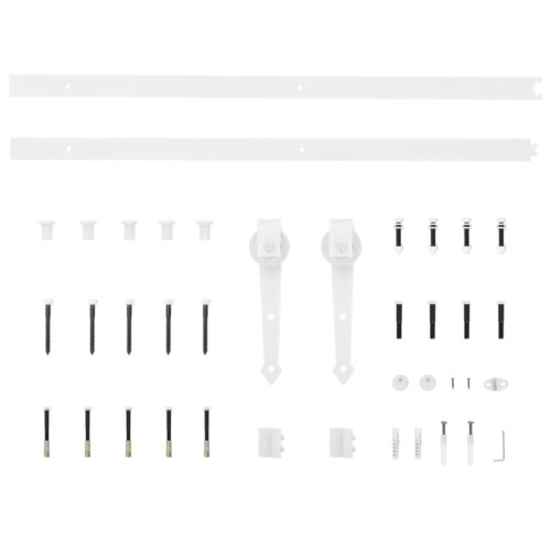 Sliding Barn Door Hardware Track Set Bedroom Closet 100x210cm Solid Pine Wood - Image 10