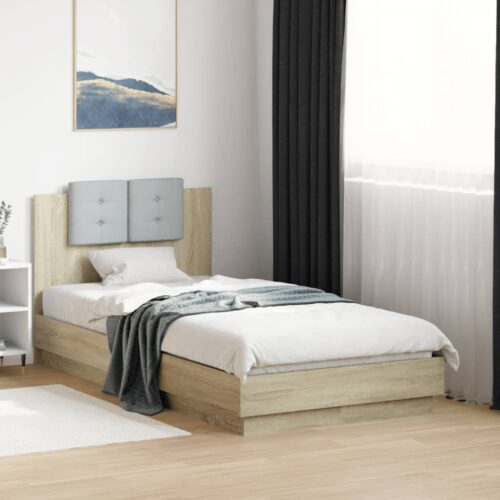 Bed Frame Sonoma Oak 90x190cm - Image 3