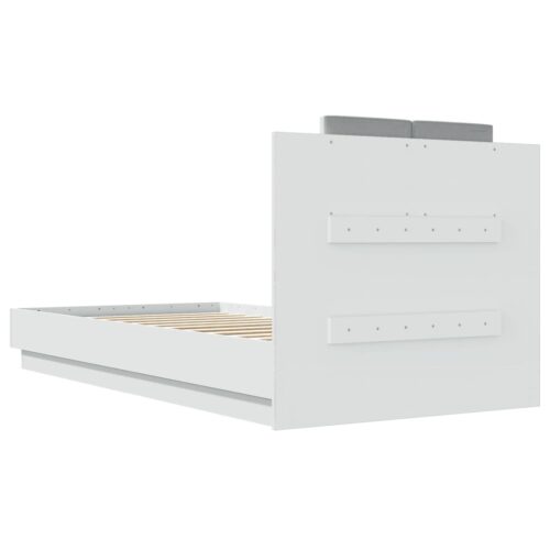 Bed Frame with LED White 90x190cm - Image 8