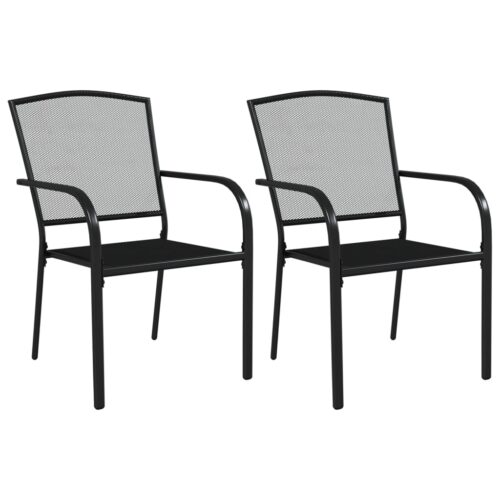 3-Piece Garden Dining Set Anthracite Steel - Image 2