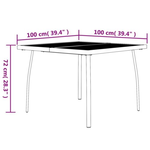 5-Piece Garden Dining Set Anthracite Steel - Image 10