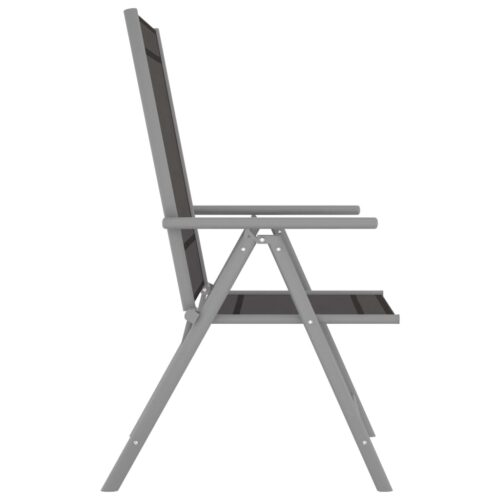 5-Piece Garden Dining Set Aluminium Textilene Silver - Image 5