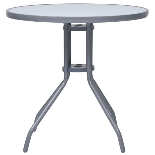 5-Piece Garden Dining Set Aluminium Textilene Silver - Image 10