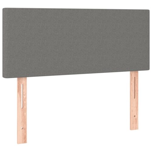 Box Spring Bed with Mattress Dark Grey 100x200cm Fabric - Image 6