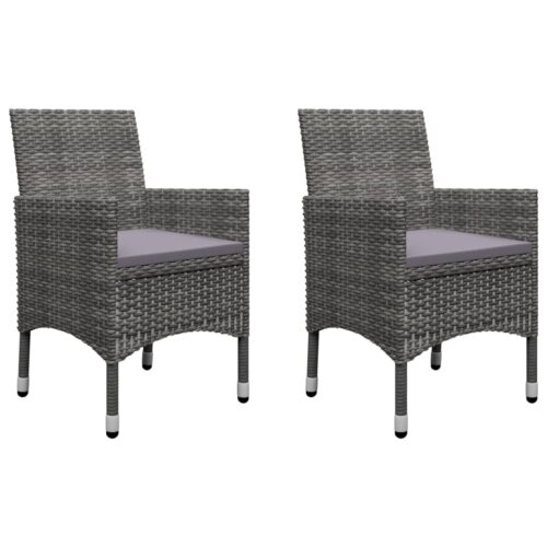 5-Piece Garden Dining Set Grey - Image 5