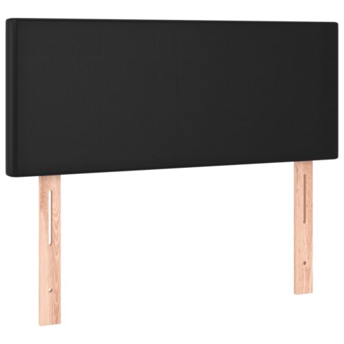 Box Spring Bed with Mattress Black 100x200cm Faux Leather - Image 6