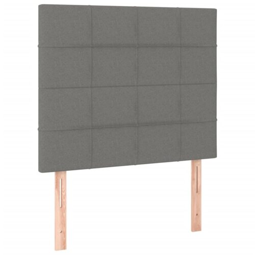 Box Spring Bed with Mattress Dark Grey 106x203cm King Single Size Fabric - Image 6