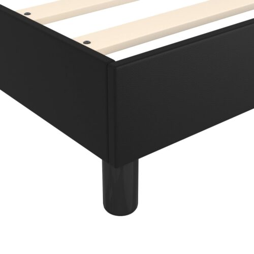 Box Spring Bed with Mattress Black 153x203cm Queen Size Faux Leather - Image 8