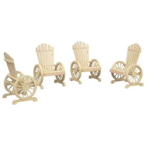 Garden Adirondack Chairs 4pcs Solid Wood Fir - Image 2