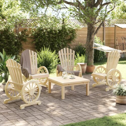 Garden Adirondack Chairs 4pcs Solid Wood Fir - Image 11