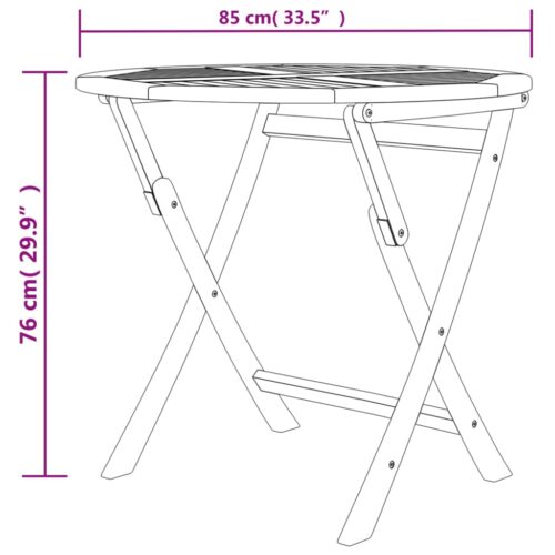 5-Piece Garden Dining Set Wood Timber Outdoor Patio Furniture Teak - Image 9