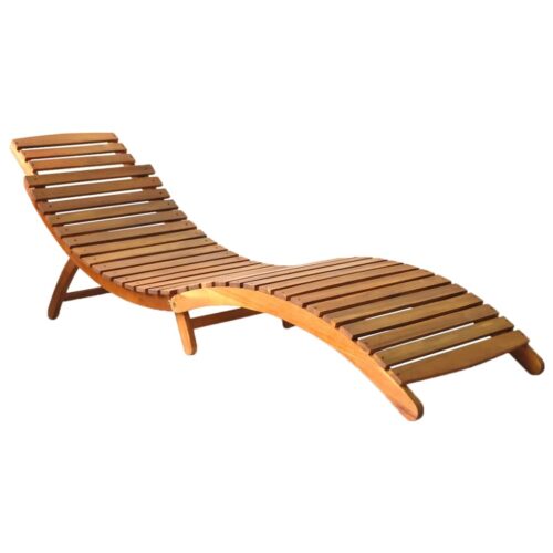 Sun Loungers 2pcs with Cushions Solid Wood Acacia - Image 2