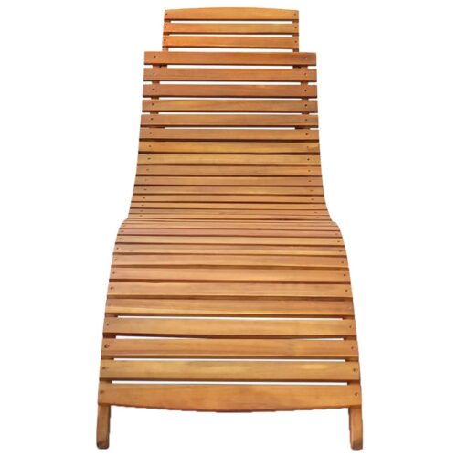 Sun Loungers 2pcs with Cushions Solid Wood Acacia - Image 3