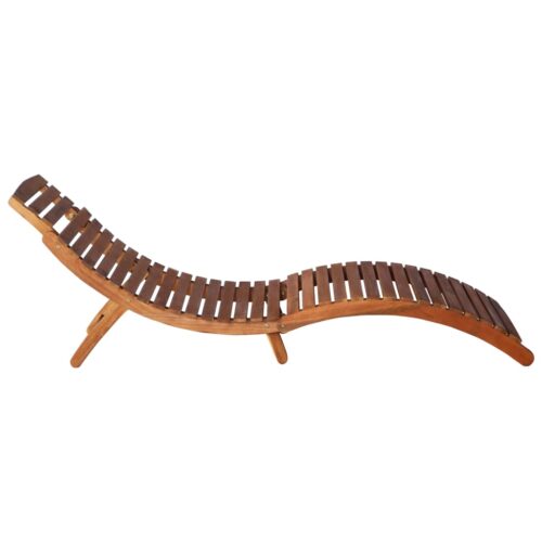 Sun Loungers 2pcs with Table Cushions Solid Wood Acacia - Image 3