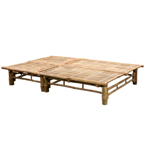 2-Person Sun Lounger with Cushions Bamboo - Image 5