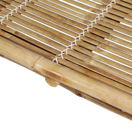 2-Person Sun Lounger with Cushions Bamboo - Image 7