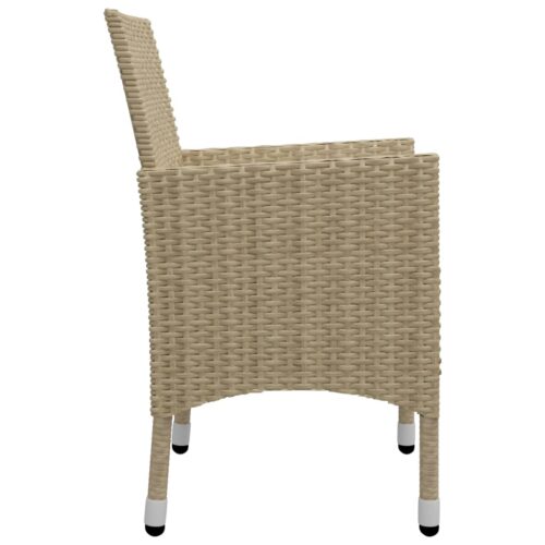 7-Piece Garden Dining Set Beige Outdoor Patio Lounge Furniture - Image 8