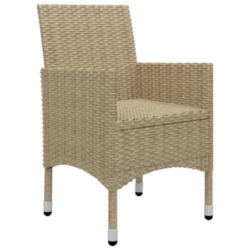 7-Piece Garden Dining Set Beige Outdoor Patio Lounge Furniture - Image 9