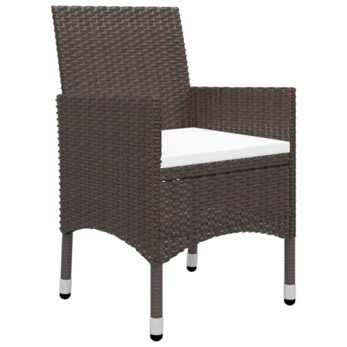 7-Piece Garden Dining Set Brown - Image 6