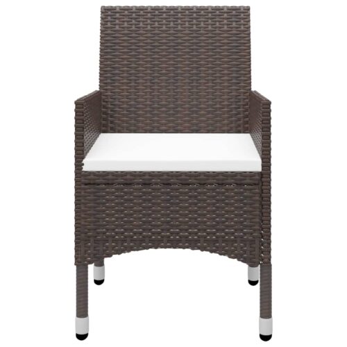 7-Piece Garden Dining Set Brown - Image 7