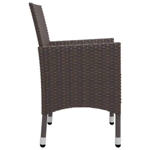 7-Piece Garden Dining Set Brown - Image 8