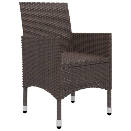 7-Piece Garden Dining Set Brown - Image 9