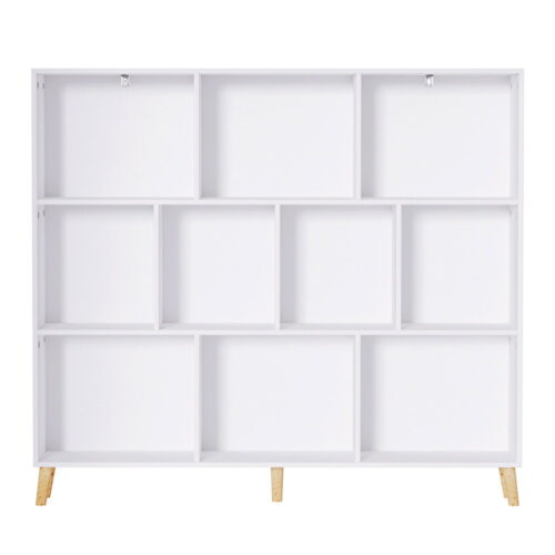Artiss Bookshelf 3 Tiers 10 Cubes - CORA White - Image 5