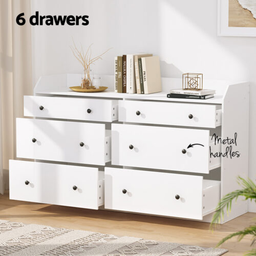 Artiss 6 Chest of Drawers - PETE White - Image 6