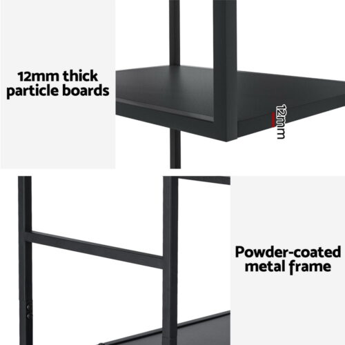 Artiss Bookshelf 5 Tiers RHYS Black - Image 8