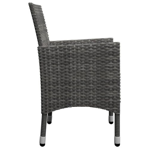 11-Piece Garden Dining Set Grey Outdoor Patio Furniture - Image 8