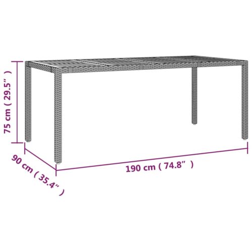 7-Piece Garden Dining Set with Cushions Grey Poly Rattan Wicker Outdoor Patio Furniture - Image 11