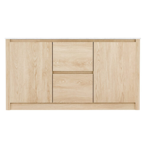 Artiss Buffet Sideboard Marble Style Tabletop - Pine - Image 5