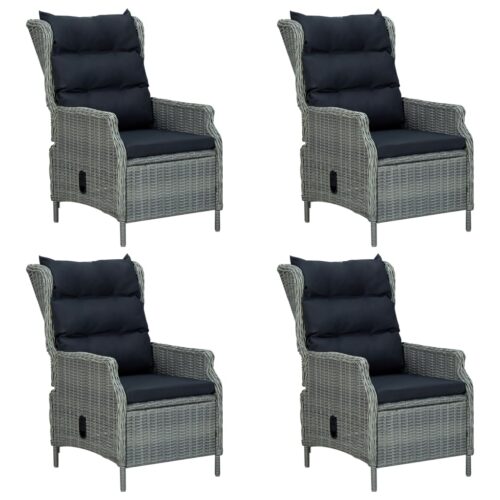 5-Piece Garden Dining Set Light Grey - Image 2