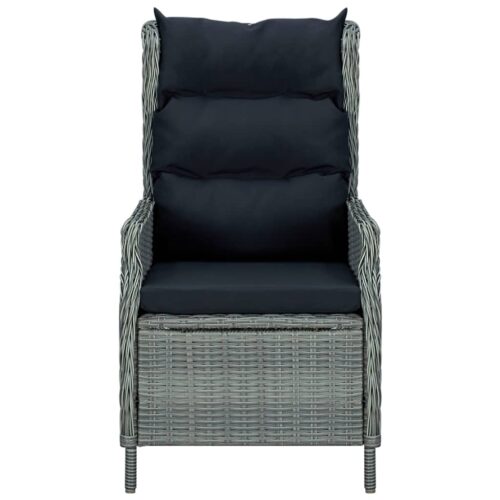 5-Piece Garden Dining Set Light Grey - Image 5