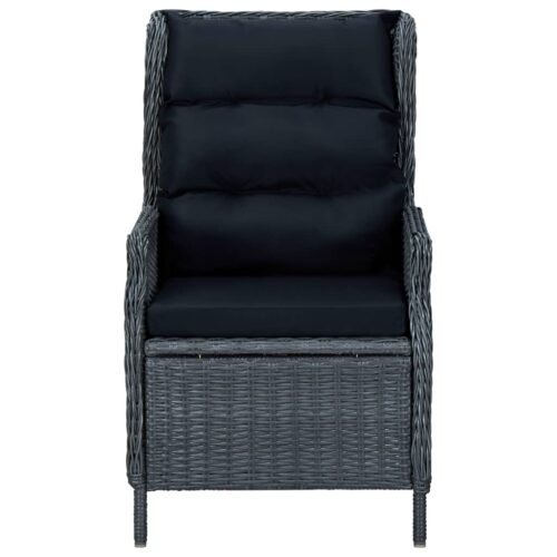 7-Piece Garden Dining Set Dark Grey Outdoor Patio Lounge Furniture - Image 5