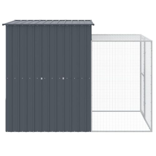 Chicken Cage with Run Anthracite 165x251x181cm Galvanised Steel - Image 4