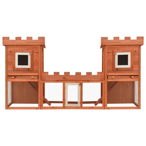 Outdoor Large Rabbit Hutch House Pet Cage Double House - Image 2