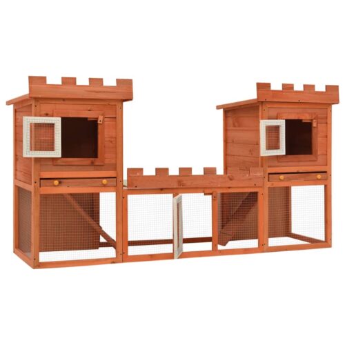 Outdoor Large Rabbit Hutch House Pet Cage Double House - Image 3