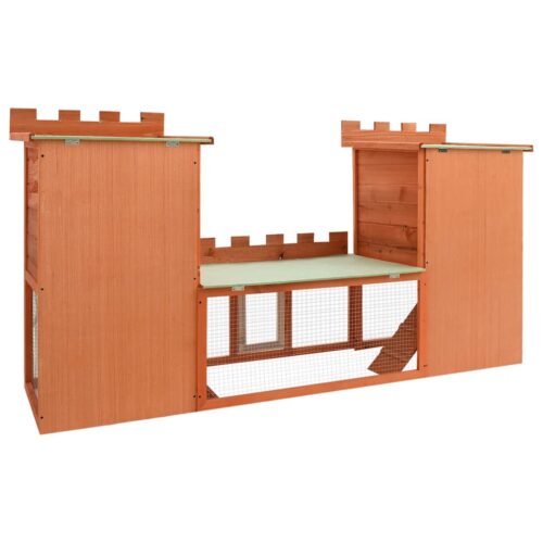 Outdoor Large Rabbit Hutch House Pet Cage Double House - Image 5
