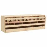 Chicken Laying Nest 5 Compartments 117x33x38cm Solid Pine Wood