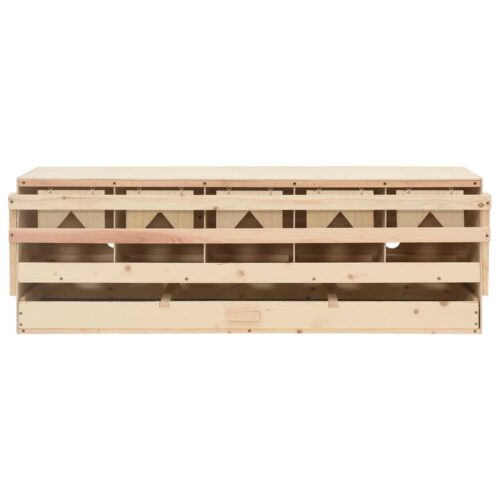 Chicken Laying Nest 5 Compartments 117x33x38cm Solid Pine Wood - Image 2