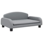 Kids Sofa Light Grey 70x45x30cm Fabric