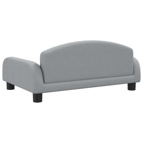 Kids Sofa Light Grey 70x45x30cm Fabric - Image 5