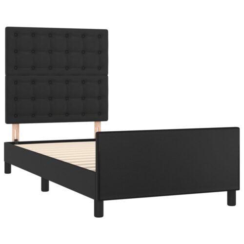 Bed Frame Black 107x203cm King Single Size Velvet - Image 4