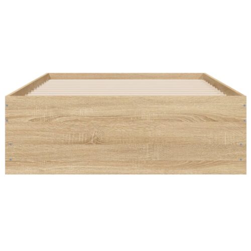 Bed Frame with Drawers Sonoma Oak 90x190cm - Image 6