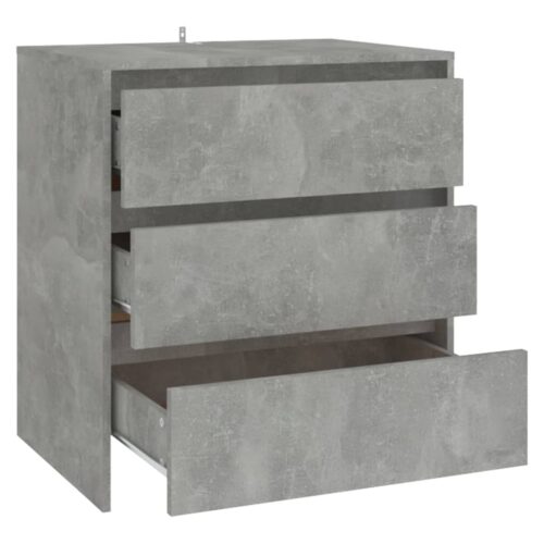Sideboard Concrete Grey 70x41x75cm Engineered Wood - Image 5