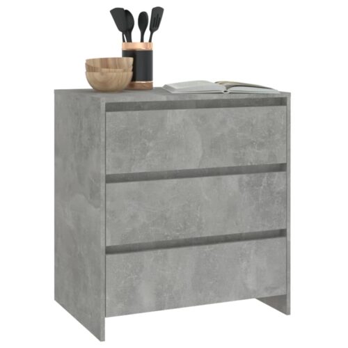 Sideboard Concrete Grey 70x41x75cm Engineered Wood - Image 7